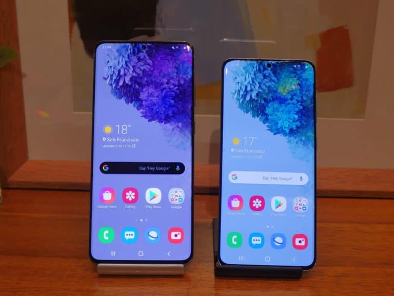 Samsung Galaxy S20 Ultra-Gründerschleier auf dem Bildschirm