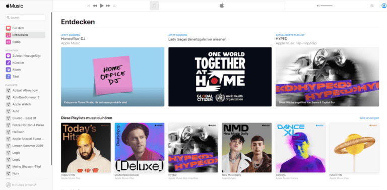 Apple Music ist nun im Web verfügbar