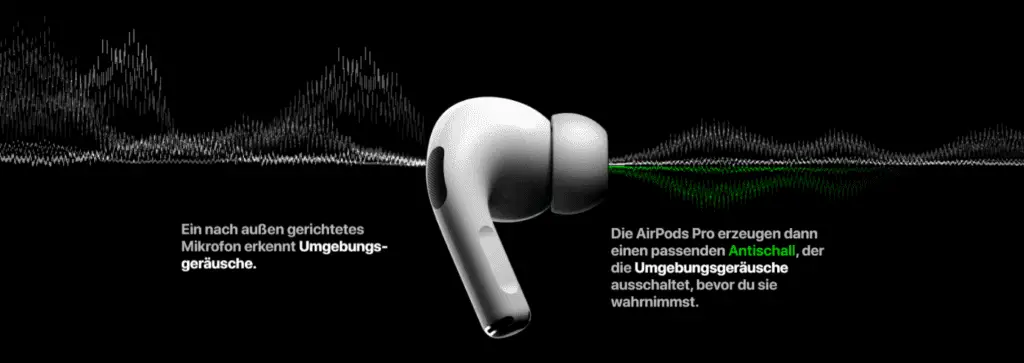 Apple AirPods Pro mit Geräuschunterdrückung Quelle: Apple 