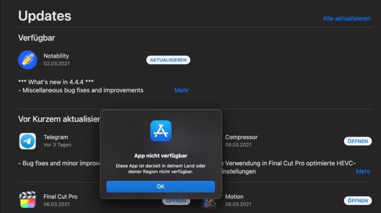 Exklusiv: Notability nicht mehr in deutschem Mac App Store