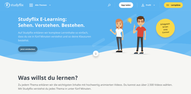 Studyflix – Schüler, Studenten und Azubis aufgepasst!