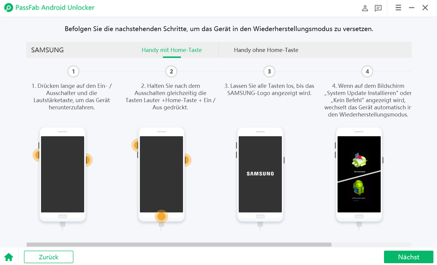 samsung account löschen ohne passwort