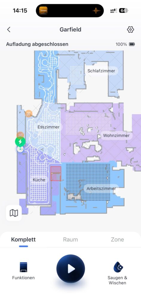 SwitchBot App - Staubsaugerroboter Karte