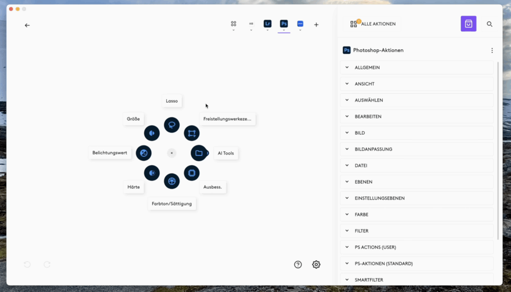 Logitech Options+ mit Action Wheel